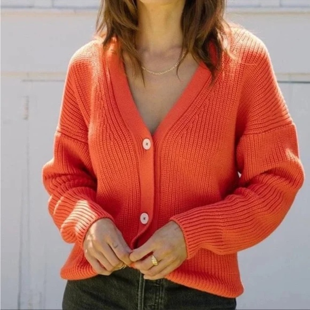 Tradlands shelter cardigan in flame size XXL